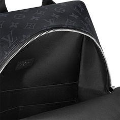 LOUIS VUITTON® - Discovery Backpack Pm - Black Designer Business Backpack With Removable Pouch, Luxury Backpack With Removable Pouch, Luxury Business Backpack With Removable Pouch, High-end Black Backpack, Designer Black Backpack With Top Carry Handle, Designer Business Backpack In Coated Canvas, Designer Coated Canvas Backpack For Business, Luxury Coated Canvas Leather Backpack With Zipper, Luxury Black Leather Backpack With Top Handle