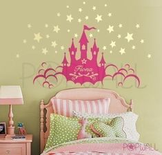 Name Wall Stickers, Kids Decals, Art Children, Castle Wall, Princess Castle, Kids Wall Decals, Wall Stickers Kids