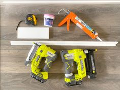 Tools you need for hallway DIY board and batten accent wall Bathroom Board And Batten, Accent Wall Hallway, Hallway Board And Batten, Board And Batten Hallway, Board And Batten Accent Wall, Batten Accent Wall, Diy Board And Batten, Diy Wainscoting, Board And Batten Wall