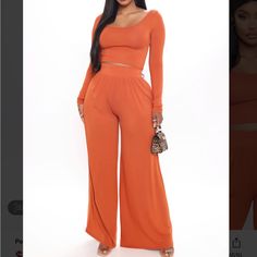 New In Package Only Tried On, Tag Is On The Package. Perfect Touch Pants In Orange, Soft, Wide Leg, Palazzo, High Elastic Waistband Only Selling Because They’re Too Small For Me. I Am Happy To Answer Questions I Do A Bundle Deal I Respond To All Offers High Waist Palazzo Pants, Fashion Nova Outfits, Fashion Nova Pants, White Dresses For Women, Loungewear Women, Curve Dresses, Long Sleeve Crop, Womens Loungewear, Shop Maxi Dresses