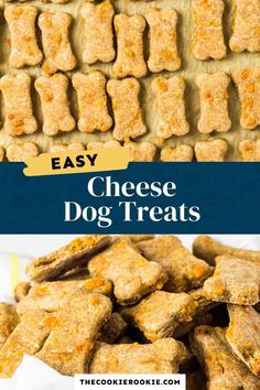 homemade cheese dog treats with text overlay