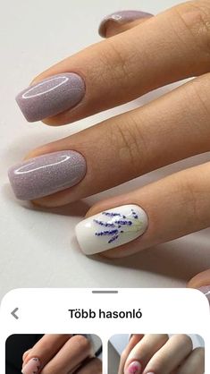 Business Professional Nails Design, Interesting Nails Ideas, Gel Nail Inspiration Winter, Gel Nails Ideas Short Simple Winter, Summer Work Nails, Dip Nail Art Designs, Cute Boho Nails, May Nails Ideas 2024 Short, Lavender Wedding Nails