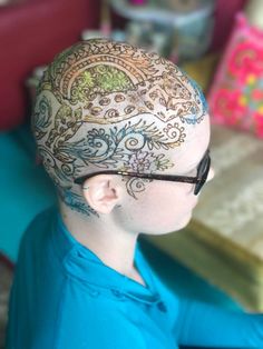 Henna Crown, 13 Moons, Elegant Henna, Crown Tattoos, Tattoo Hair, Organic Henna, Head Tattoo