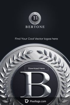 the logo for bertone's brand is shown on a black and white background