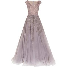 Georges Hobeika Embellished Tulle Gown ($11,750) ❤ liked on Polyvore featuring dresses, gowns, long dress, vestidos, grey, sequin gown, long sequin dress, gray dress, sequin evening dresses and grey dress Gray Evening Gown, Purple Ball Gown, Purple Evening Gowns, Prom Dresses Long Blue, Purple Sequin Dress, Tulle Dress Long, Beaded Dress Long, Light Purple Dress, Grey Evening Dresses