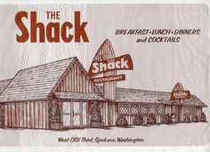 an advertisement for the shack restaurant