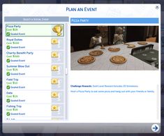 the pizza party is on the computer screen