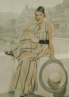 Style Inspiration: 1930s Beach Pyjamas - Vintage Gal Pajamas Casual, Beach Pajamas, Madeleine Vionnet, Madame Gres, 30s Fashion, Mode Casual