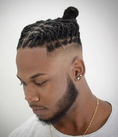 Bun Men, Braided Man Bun, Tapered Haircut