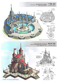 some type of architectural design for a castle