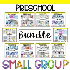 the preschool bundle includes small group posters, and other items to help students learn how to use