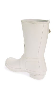 Comfort and quality combine in a classic waterproof boot complete with a removable insole and ground-gripping sole. 1" heel 10" shaft Waterproof: protects against rain, puddles and slush to keep feet dry in wet conditions Adjustable buckle side tab Removable insole In hot or humid weather, natural latex rubber releases a protective wax film; simply wipe it off with a damp cloth Rubber upper/textile lining/rubber sole Imported Classic Waterproof Rain Boots With Round Toe, Classic Waterproof Rain Boots For Rainy Weather, Classic Waterproof Rain Boots, Classic Round Toe Boots For Rainy Weather, Durable Round Toe Boots For Rainy Weather, White Weatherproof Rain Boots For Outdoor, Classic Ankle-high Waterproof Boots With Rubber Sole, Knee-high Waterproof Rain Boots For Winter, Casual Ankle-high Rain Boots With Rubber Sole