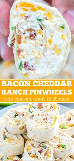 bacon cheddar ranch pinwheels with chicken ready in 20 minutes