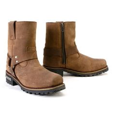 MilwaukeeLeatherMBL9353WomensCrazyHorseBrownLeatherMotorcycleRiderShortHarnessBoots Features CowhideVintageLeather|Thesebikerbootsaremeticulouslycraftedfromfull-grainpremium2.2mmthickcowhideleatherinacrazyhorsebrownskin,offeringwaterproofandimpermeableleatherforreliabledefenseagainstwetconditions.Thisleatherisdesignedtoscuffandscratcheasilytoshowavintagewornlookwithminimaleffort.Theuppersoftheseleathermotorcyclebootsarestronglyconstructedtoensureexceptionalqualityandlong-lastingdurability. Class Womens Biker Boots, Horse Brown, Leather Motorcycle Boots, Women's Motorcycle Boots, Automotive Apparel, Womens Riding Boots, Harness Boots, Motorcycle Riders, Motorcycle Gear