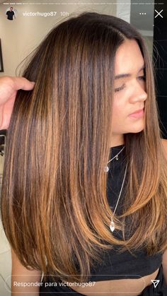 Straight Caramel Balayage, Caramel Highlights On Light Brown Hair Straight, Balayage Highlights Straight Hair, Carmel Balayage Straight, Caramel Straight Hair, Brown Hair Caramel Balayage, Medium Brunette Hair, Balayage Caramel, Henna Hair Color