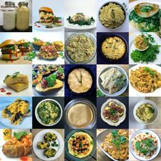 many different pictures of food and drinks on the same plate as shown in this collage