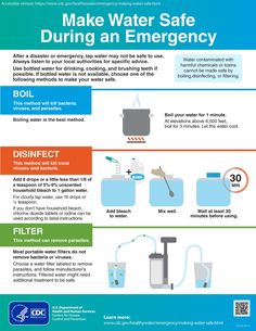 an emergency poster with instructions on how to make water safe