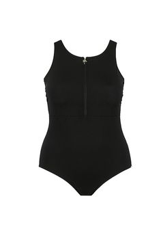 Ghost mannequin black sleeveless zip front one piece Sleeveless Swimwear With Built-in Padding, High Stretch Swimwear With Medium Bust Support, Swimwear For Swimming, Black Swimwear With Medium Bust Support And High Stretch, Black Swimwear With Medium Bust Support, Black Swimwear With Medium Bust Support For Swimming, Black Compression Sleeveless Swimwear, Black Shapewear Swimwear For Sports, Compression Sleeveless Swimwear