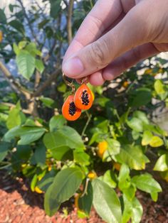 Papaya earrings All items are handmade by me <3 Handmade Artisan Orange Earrings, Handmade Orange Earrings For Everyday, Handmade Orange Everyday Earrings, Everyday Handmade Orange Earrings, Handmade Dangle Plug Earrings For Everyday, Handmade Everyday Dangle Plug Earrings, Handmade Orange Dangle Earrings, Handmade Unique Orange Earrings, Unique Handmade Orange Earrings