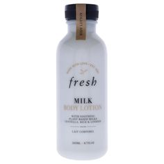 This daily moisturizing body lotion is infused with plant-based milks centella, rice, and linseed to condition and strengthen the skin’s barrier. It has a lightweight texture that leaves a velvety soft feel that won’t cling to clothes while offering deep hydration that lasts all day. Milk Body Lotion, Hydrating Lip Balm, Moisturizing Body Lotion, Body Milk, Facial Cleansers, Sensitive Skin Care, Plant Based Milk, Fresh Milk, Hair Fragrance