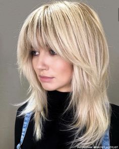 Mid Length Blonde, Modern Shag Haircut, Rachel Williams, Medium Blonde Hair, Shaggy Haircuts, Layered Hairstyles, Haircut Styles, Shag Hairstyles, Shag Haircut