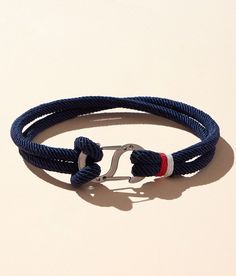 "BKE Cord Bracelet - Blue , Men's Bluemulti Hook closure bracelet Length measures 8". Apparel & Accessories" Blue Bracelets With Stainless Steel Clasp As A Gift, Adjustable Blue Bracelets For Outdoor, Casual Blue Durable Bracelets, Adjustable Blue Nautical Bracelets, Adjustable Blue Nautical Bracelet, Adjustable Blue Braided Bracelets For Outdoor, Adjustable Blue Nautical Jewelry, Adjustable Nautical Blue Jewelry, Navy Nautical Adjustable Bracelets