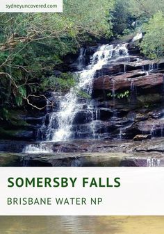 somersby falls in the yorkshire water n p d with text overlaying it