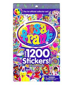 the sticker book has many different pictures on it