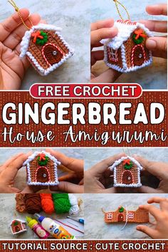 the instructions to make a gingerbread house ornament