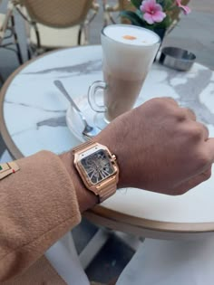 Cartier Santos Rose Gold, Cartier Santos Skeleton, Cartier Skeleton Watch, Cartier Skeleton, Skeleton Rose, Movado Watches, Cartier Gold, Movado Watch