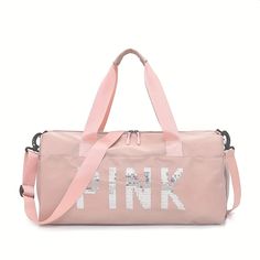 Trending Sports Fitness Yoga Bag, Travel Bags, Large Capacity Handbag - CANARY HOUZE Pink Nylon Gym Bag For Outdoor, Sporty Backpack Travel Bag For Daily Use, Pink Nylon Duffle Bag For Gym, Sporty Pink Shoulder Bag For Outdoor, Pink Large Capacity Casual Gym Bag, Casual Pink Gym Bag With Large Capacity, Sporty Large Capacity Backpack Shoulder Bag, Pink Functional Duffle Bag For Outdoor, Functional Pink Duffle Bag For Outdoor