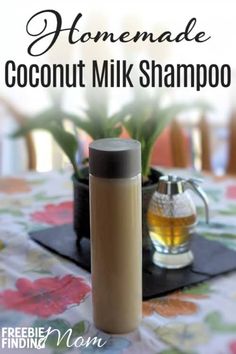 Homemade Hair Shampoo, Homemade Shampoo Recipes, Diy Hair Products Recipes, Coconut Milk For Hair, Shampoo Alternative