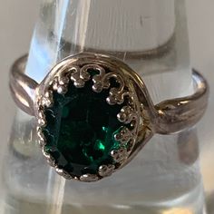 Ring Emerald Green Oval Crystal Size: Adjustable Nwot Handmade Antique Urn, Green Oval, Ring Emerald, Womens Jewelry Rings, Emerald Green, Emerald, Women Jewelry, Crystals, Ring