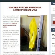 an image of a yellow object in the middle of a web page that reads, why maquetes are worth while learned the hard way