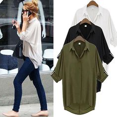 European Outfit, Chiffon Long Sleeve, Pregnancy Shirts, Loose Blouse, Chiffon Shirt, Chiffon Blouse, Plus Size Blouses, Casual Blouse, Plus Size Shirts