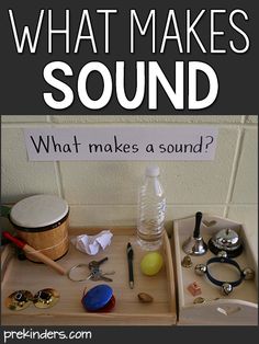 an image of what makes sound with text overlay that reads, what makes sound?