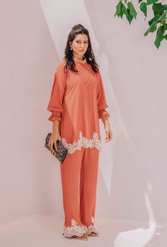 Chic Summer Sets With Set-in Sleeves, Elegant Summer Blouse With Set-in Sleeves, Summer Silk Daywear Sets, Silk Summer Sets For Daywear, Summer Silk Sets For Daywear, Chic Summer Wedding Sets, Elegant Fitted Palazzo Set With Set-in Sleeves, Silk Sets For Spring Daywear, Feminine Silk Sets For Summer