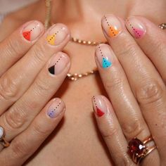 Rainbow Popular Nail Art, Diy Nail Art, Popular Nails, Nail Art Summer