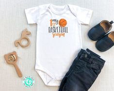 This #funny & #cute #baby #onesie makes an adorable #babyshowergift that any #newparents will LOVE putting on their precious #newborn! This onesie is available on #etsy: www.thebeachybaby.etsy.com. It is available in short & long sleeves in #baby onesie. Make sure to follow @thebeachybaby to see all of our latest designs that help #celebrate any #special occasion. #basketball #basketballgift #basketballonesie #babygift #handmade #babyonesie #etsy #etsygift #etsybabygift Funny Boy Onesies, Boy Onesies, Funny Baby Boy, Basketball Baby, Unisex Baby Shower, Funny Onesies, Boy Christening, Toddler Humor, Christening Outfit