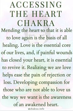 How to access the heart chakra Healing The Heart, Chakra Mantra, Learn Reiki