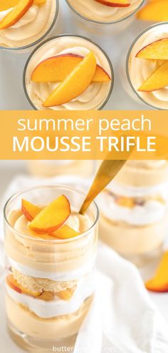 peach mousse trifle is an easy dessert recipe that's perfect for summer