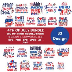 the fourth of july bundle is shown in red, white and blue