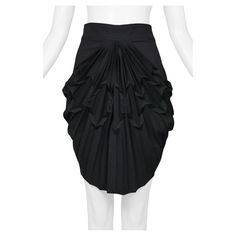 Balenciaga by Ghesquiere Black Asymmetrical Pleated Mini Skirt 2003 | See more vintage Skirts at https://www.1stdibs.com/fashion/clothing/skirts in 1stDibs Balenciaga Runway, Vintage Balenciaga, Paris Design, Nicolas Ghesquiere, Black Mini Skirt, Pleated Mini Skirt, Black Mini, Vintage Skirt, Woven Fabric