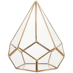 a gold and clear hanging light fixture