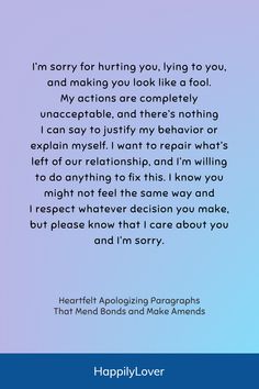 Deep Apology Letter For Him, Sorry For Everything Relationships, Im Sorry I Cheated On You, Sorry For My Mistake, Sorry Message After Cheating, Words To Apologize To Your Boyfriend, Sorry For Making You Feel That Way, How To Ask Sorry To Boyfriend, Apology Letter To Parents For Lying