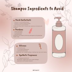 You should be vary of harmful chemicals that can be added to your shampoo for  dozens of reasons ... these are just a few Curl Care, Diy Medicine, Natural Hair Care Routine, Silicone Free Shampoo, Ingredients To Avoid, Hair Science, Shower Tips, Shampoo Ingredients, Oil Cleansing