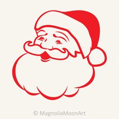 a santa claus face with a beard and mustache