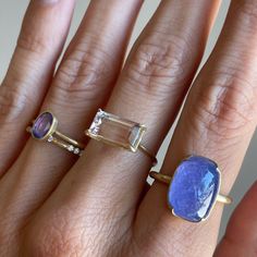 Gabriella Kiss, Types Of Jewelry, Tanzanite Jewelry, Ring Cushion, Pink Sapphire Ring, Tanzanite Ring, Dope Jewelry, Gem Ring, Funky Jewelry