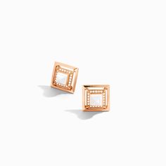 18 Karat Gold Square Stud Earrings These diamond stud earrings are exceptionally crafted with enriching hues the perfect addition to any look. Inspired by the sensual allure that captivated Cleopatra. Cleo Lotus exudes delicate strength and sincere confidence. Modern Rose Gold Earrings For Evening, Modern Rose Gold Evening Earrings, Luxury Diamond Earrings For Evening With Polished Finish, Luxury Rose Gold Earrings For Formal Occasions, Luxury Pierced Diamond Earrings For Evening, Rose Gold Polished Earrings For Everyday Luxury, Rose Gold Earrings For Everyday Luxury, Luxury Rose Gold Earrings For Everyday, Diamond White Earrings With Diamond Markers For Formal Occasions