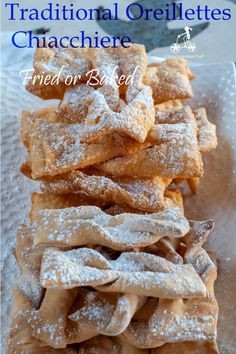 the cover of traditional crielttes chaachee, with powdered sugar on top